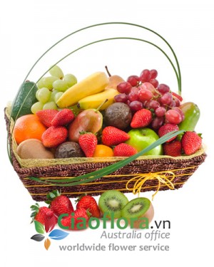Basket of Mixed Seasonal Fruit